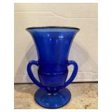 7 in. Cobalt Blue Depression Glass Double Handled