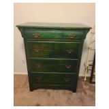 Tall Green Stained Dresser