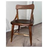 Rare Early Primitive School Chair Farmhouse Oak