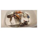 Container Full Of Fishing Spoons