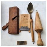 Antique Wooden Cooking Utensils