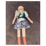 Vintage Celluloid Mask Face Swedish Doll Sawdust