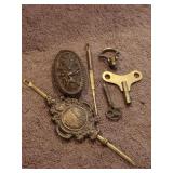 Metal Clock Key and Pieces