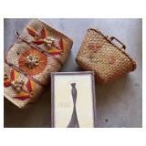 (2) Straw Bags + Storage Box