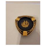 Limoges France Colbalt Blue w/ Gold Trim Ashtray