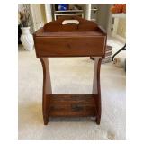 Wooden Shelf w/Drawer