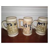 (3) Germany Beer Steins 5in