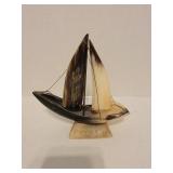 7in Sailboat Made from Horns
