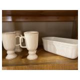 (4) Coffee Cups / Casserole