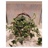 Handled Basket & Faux Foliage