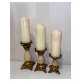 (3) Candle Holders