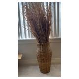 WickerVase with Faux Plant