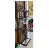 Bakers Rack and Wine Glasses
