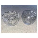 (2) Crystal Candy Dishes