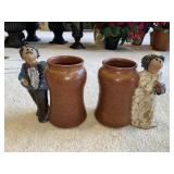 Bride and Groom Pottery Vases