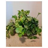 Handled Basket & Faux Foliage