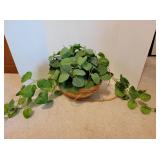 Hanging Basket with Faux Ivy