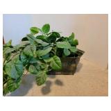 Decorative Metal Pot w/ Faux Foliage