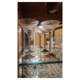 Silver Accented Martini Glasses