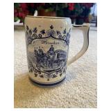 Vintage Delft Blue Heineken Beer Stein Mug