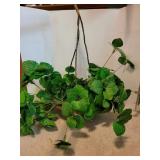 15in Vintage Hanging Basket with Faux Foliage