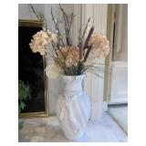 20 in. Plaster White Vase