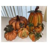 (7) Ceramic Pumpkins
