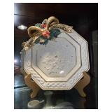 Fitz and Floyd Snowy Woods Ivory Decorative