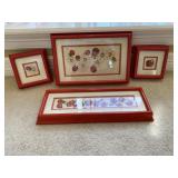(4) Lady Bug Framed Prints