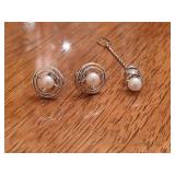 Silver Toned Cufflinks & Tie Pins