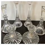 (6) Glass Candelabras