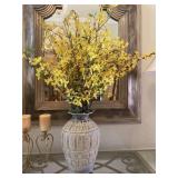 14 in. Vase w/Artificial Yellow Followers