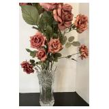 Glass Vase with Artificial Flowers