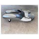 Gianni Bini Dazzle Leather Slide Heel Sandals