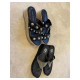 (2) Pair of Wedge Sandals, Size 7.5
