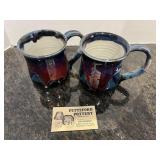 (2) Haandmade Coffee Cups