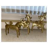 (3) Reindeer Candlestick Holders