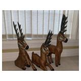 (3) Paper Mache Reindeer