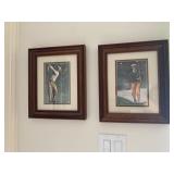 (2) Framed Golfer Prints