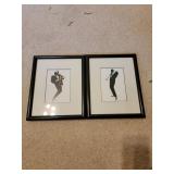 (2) 9x11in Framed Jazz Prints
