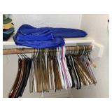 Hangers and Blue Travel Bags