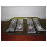 1960 Serving Platter W/ (4) Small Serving Spoons