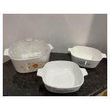 (3) Corning Ware Casseroles