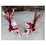 (2) ANNALEE Valentines Day 6" White Mice