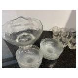 Punch Bowl (8) Cups (8) Bowls