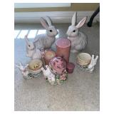 Ceramic Bunnies and Candles