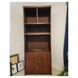30x15x75in Bookcase w/ Cabinet