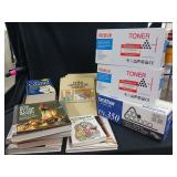 Assorted Books & Toner Cartridges
