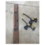 Vtg. Level and Clamps