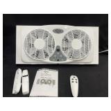 9 in. Twin Window Fan with Remote